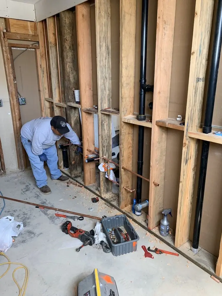 Commercial rough-in plumbing for Gas Line Repair in Deer Park